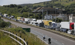 Lorries queuing-2