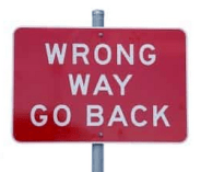 Wrong way