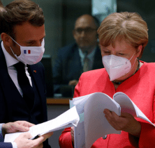 Macron-Merkel masked